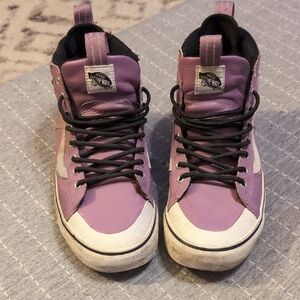 Vans Purple High-Top Sneakers with Black Laces